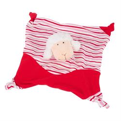 Billede af Sutteklud til baby, Rød sutteklud med får - GOKI