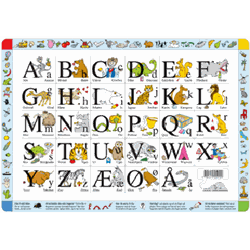 Se ABC dækkeserviet med hele alfabetet - Girafprodukter hos Tralaleg