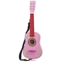 Billede af Guitar til børn, rosa med blomster