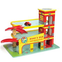 Stor legetøjsgarage i træ, Dinos - Le Toy Van
