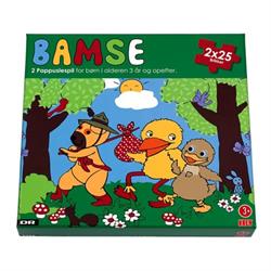 Puslespil til børn, Bamse og Kylling, 2 x 25 br.